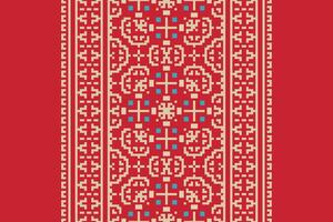 Kurta Pattern Seamless Scandinavian pattern Motif embroidery, Pixel Ikat embroidery Design for Print scandinavian pattern saree ethnic nativity gypsy pattern vector