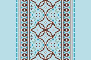 Punjabi Pattern Seamless Bandana print silk Motif embroidery, Pixel Ikat embroidery Design for Print scandinavian pattern saree ethnic nativity gypsy pattern vector