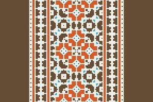 Punjabi Pattern Seamless Bandana print silk Motif embroidery, Pixel Ikat embroidery Design for Print tie dyeing pillowcase sambal puri kurti mughal architecture vector