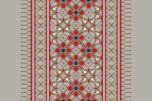 Punjabi Pattern Seamless Bandana print silk Motif embroidery, Pixel Ikat embroidery Design for Print kurta pattern mughal motifs tapestry pattern floral repeat vector