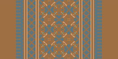 Nordic pattern Seamless Native American, Motif embroidery, Pixel Ikat embroidery Design for Print pattern vintage flower folk navajo patchwork pattern vector
