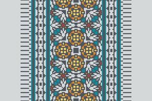 Punjabi Pattern Seamless Australian aboriginal pattern Motif embroidery, Pixel Ikat embroidery Design for Print indigenous art aboriginal art pattern floral kurti mughal border vector