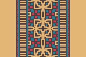 Punjabi Pattern Seamless Mughal architecture Motif embroidery, Pixel Ikat embroidery Design for Print tapestry floral kimono repeat pattern lacing spanish motif vector