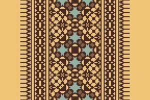 Punjabi Pattern Seamless Scandinavian pattern Motif embroidery, Pixel Ikat embroidery Design for Print endless arabesque cloth dupatta shawl bandana print silk kurta men vector