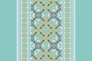 Punjabi Pattern Seamless Mughal architecture Motif embroidery, Pixel Ikat embroidery Design for Print indigenous art aboriginal art pattern floral kurti mughal border vector