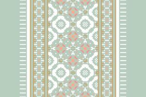 Churidar Pattern Seamless Native American, Motif embroidery, Pixel Ikat embroidery Design for Print Texture fabric saree sari carpet. kurta patola saree vector