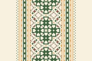 Churidar Pattern Seamless Mughal architecture Motif embroidery, Pixel Ikat embroidery Design for Print scandinavian pattern saree ethnic nativity gypsy pattern vector