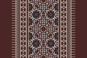 Churidar Pattern Seamless Scandinavian pattern Motif embroidery, Pixel Ikat embroidery Design for Print kurta pattern mughal motifs tapestry pattern floral repeat vector