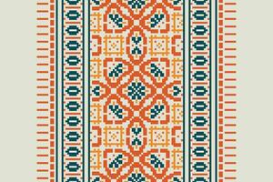 Dhoti Pattern Seamless Native American, Motif embroidery, Pixel Ikat embroidery Design for Print scarf hijab pattern kerchief Pixel Ikat Silk kurti model mughal patterns vector
