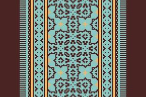 Dhoti Pattern Seamless Bandana print silk Motif embroidery, Pixel Ikat embroidery Design for Print pattern vintage flower folk navajo patchwork pattern vector