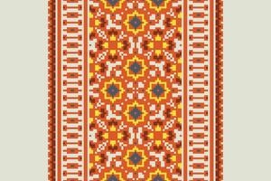 Dhoti Pattern Seamless Native American, Motif embroidery, Pixel Ikat embroidery Design for Print tie dyeing pillowcase sambal puri kurti mughal architecture vector