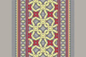 Dhoti Pattern Seamless Australian aboriginal pattern Motif embroidery, Pixel Ikat embroidery Design for Print tapestry floral kimono repeat pattern lacing spanish motif vector