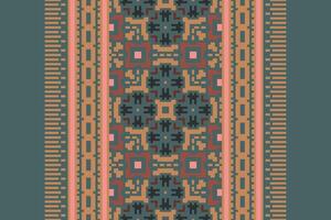 Dhoti Pattern Seamless Mughal architecture Motif embroidery, Pixel Ikat embroidery Design for Print kurta pattern mughal motifs tapestry pattern floral repeat vector