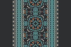 Dhoti Pattern Seamless Scandinavian pattern Motif embroidery, Pixel Ikat embroidery Design for Print pattern vintage flower folk navajo patchwork pattern vector