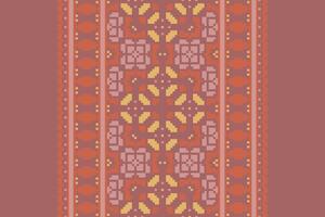 Dhoti Pattern Seamless Mughal architecture Motif embroidery, Pixel Ikat embroidery Design for Print scandinavian pattern saree ethnic nativity gypsy pattern vector