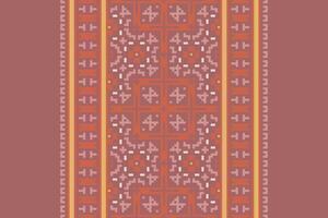 Dhoti Pattern Seamless Scandinavian pattern Motif embroidery, Pixel Ikat embroidery Design for Print Texture fabric saree sari carpet. kurta patola saree vector