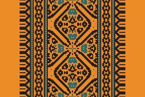 Dhoti Pattern Seamless Scandinavian pattern Motif embroidery, Pixel Ikat embroidery Design for Print tapestry floral kimono repeat pattern lacing spanish motif vector