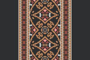 Dhoti Pattern Seamless Scandinavian pattern Motif embroidery, Pixel Ikat embroidery Design for Print scandinavian pattern saree ethnic nativity gypsy pattern vector