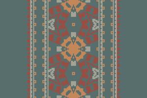 Dhoti Pattern Seamless Scandinavian pattern Motif embroidery, Pixel Ikat embroidery Design for Print jacquard slavic pattern folklore pattern kente arabesque vector