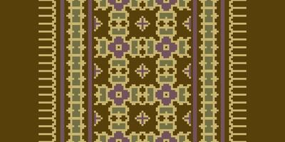 Nordic pattern Seamless Australian aboriginal pattern Motif embroidery, Pixel Ikat embroidery Design for Print Texture fabric saree sari carpet. kurta patola saree vector