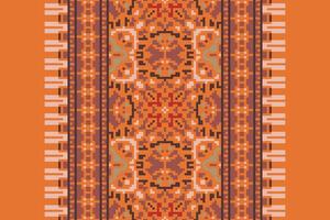 Dhoti Pants Pattern Seamless Native American, Motif embroidery, Pixel Ikat embroidery Design for Print tie dyeing pillowcase sambal puri kurti mughal architecture vector