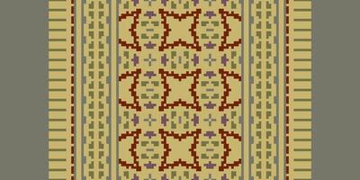 Nordic pattern Seamless Australian aboriginal pattern Motif embroidery, Pixel Ikat embroidery Design for Print endless arabesque cloth dupatta shawl bandana print silk kurta men vector