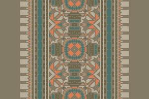 Dhoti Pants Pattern Seamless Mughal architecture Motif embroidery, Pixel Ikat embroidery Design for Print endless arabesque cloth dupatta shawl bandana print silk kurta men vector