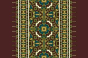 Dhoti Pants Pattern Seamless Mughal architecture Motif embroidery, Pixel Ikat embroidery Design for Print tapestry floral kimono repeat pattern lacing spanish motif vector