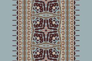 Dhoti Pants Pattern Seamless Scandinavian pattern Motif embroidery, Pixel Ikat embroidery Design for Print endless arabesque cloth dupatta shawl bandana print silk kurta men vector