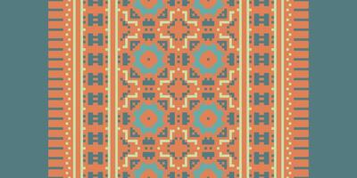 Nordic pattern Seamless Australian aboriginal pattern Motif embroidery, Pixel Ikat embroidery Design for Print tapestry floral kimono repeat pattern lacing spanish motif vector