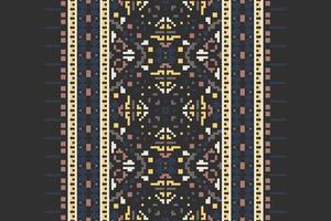Plazo pattern Seamless Native American, Motif embroidery, Pixel Ikat embroidery Design for Print scarf hijab pattern kerchief Pixel Ikat Silk kurti model mughal patterns vector