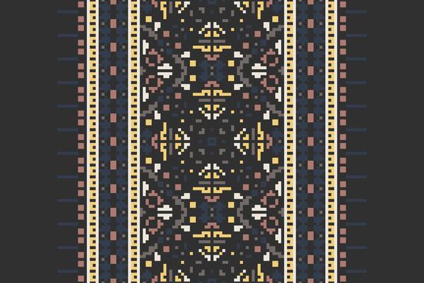 Plazo pattern Seamless Native American, Motif embroidery, Pixel Ikat embroidery Design for Print scarf hijab pattern kerchief Pixel Ikat Silk kurti model mughal patterns