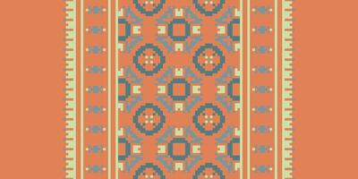 Nordic pattern Seamless Australian aboriginal pattern Motif embroidery, Pixel Ikat embroidery Design for Print tie dyeing pillowcase sambal puri kurti mughal architecture vector