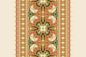 Dhoti Pants Pattern Seamless Mughal architecture Motif embroidery, Pixel Ikat embroidery Design for Print jacquard slavic pattern folklore pattern kente arabesque vector