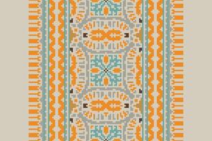 Dhoti Pants Pattern Seamless Scandinavian pattern Motif embroidery, Pixel Ikat embroidery Design for Print pattern vintage flower folk navajo patchwork pattern vector