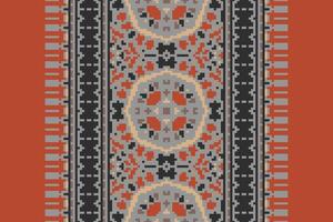 Plazo pattern Seamless Bandana print silk Motif embroidery, Pixel Ikat embroidery Design for Print australian curtain pattern geometric pillow model kurti mughal flowers vector