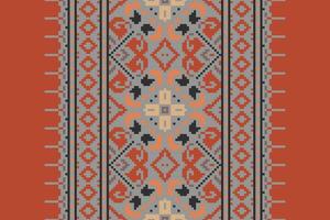 Plazo pattern Seamless Bandana print silk Motif embroidery, Pixel Ikat embroidery Design for Print tie dyeing pillowcase sambal puri kurti mughal architecture vector