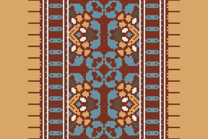 Plazo pattern Seamless Australian aboriginal pattern Motif embroidery, Pixel Ikat embroidery Design for Print endless arabesque cloth dupatta shawl bandana print silk kurta men vector