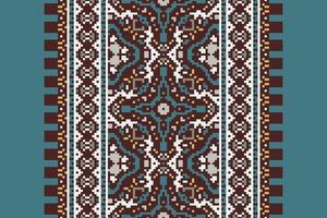 Plazo pattern Seamless Australian aboriginal pattern Motif embroidery, Pixel Ikat embroidery Design for Print pattern vintage flower folk navajo patchwork pattern vector