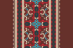 Plazo pattern Seamless Mughal architecture Motif embroidery, Pixel Ikat embroidery Design for Print scandinavian pattern saree ethnic nativity gypsy pattern vector
