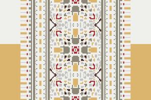 Plazo pattern Seamless Australian aboriginal pattern Motif embroidery, Pixel Ikat embroidery Design for Print egyptian pattern tibetan mandala bandanna vector