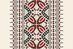 Plazo pattern Seamless Mughal architecture Motif embroidery, Pixel Ikat embroidery Design for Print egyptian pattern tibetan mandala bandanna vector