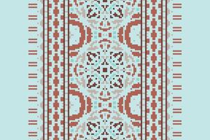Plazo pattern Seamless Scandinavian pattern Motif embroidery, Pixel Ikat embroidery Design for Print tie dyeing pillowcase sambal puri kurti mughal architecture vector