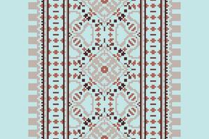 Plazo pattern Seamless Scandinavian pattern Motif embroidery, Pixel Ikat embroidery Design for Print kurta pattern mughal motifs tapestry pattern floral repeat vector