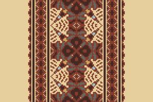 Plazo pattern Seamless Scandinavian pattern Motif embroidery, Pixel Ikat embroidery Design for Print pattern vintage flower folk navajo patchwork pattern vector