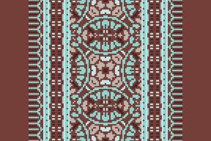 Plazo pattern Seamless Scandinavian pattern Motif embroidery, Pixel Ikat embroidery Design for Print indonesian batik motif embroidery native american kurta mughal design vector
