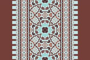 Plazo pattern Seamless Scandinavian pattern Motif embroidery, Pixel Ikat embroidery Design for Print tapestry floral kimono repeat pattern lacing spanish motif vector