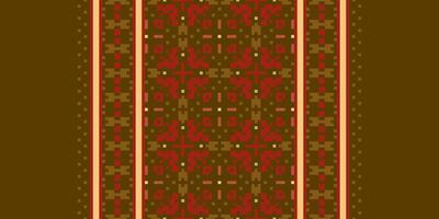 Nordic pattern Seamless Mughal architecture Motif embroidery, Pixel Ikat embroidery Design for Print Texture fabric saree sari carpet. kurta patola saree vector