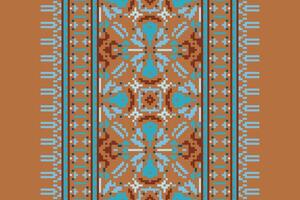 Banarasi Pattern Seamless Native American, Motif embroidery, Pixel Ikat embroidery Design for Print scandinavian pattern saree ethnic nativity gypsy pattern vector