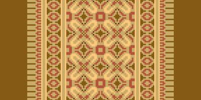Nordic pattern Seamless Mughal architecture Motif embroidery, Pixel Ikat embroidery Design for Print indonesian batik motif embroidery native american kurta mughal design vector